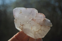 Polished Smokey Amethyst Window Quartz Crystals x 3 From Madagascar