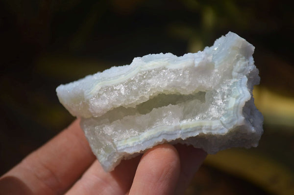 Natural Etched Blue Chalcedony Specimens x 12 From Nsanje, Malawi