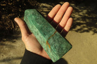 Polished Fuchsite Quartz Prisms x 2 From Madagascar