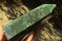 Polished Fuchsite Quartz Prisms x 2 From Madagascar