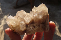 Natural Smokey Quartz Clusters x 6 From Luena, Congo