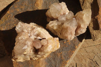 Natural Smokey Quartz Clusters x 6 From Luena, Congo