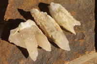 Natural Drusy Quartz Coated Calcite Pseudomorph Specimens x 20 From Alberts Mountain, Lesotho