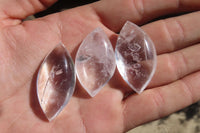 Polished Clear Quartz "Angel Tears" Pendant Pieces x 20 From Madagascar