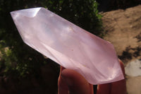 Polished Rose Quartz Crystals x 3 From Madagascar