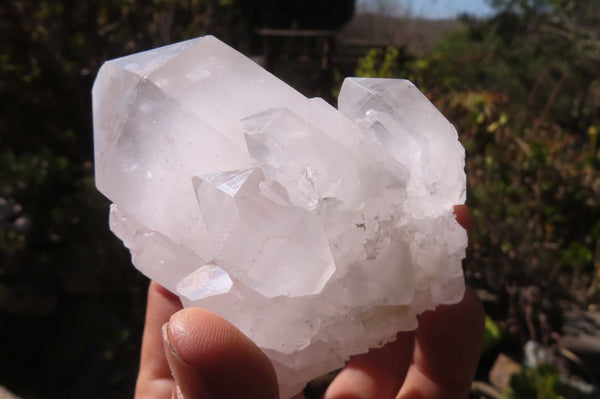 Polished Clear Quartz Clusters x 6 From Madagascar