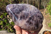 Polished Chevron Amethyst Standing Free Form x 1 From Madagascar