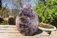 Polished Chevron Amethyst Standing Free Form x 1 From Madagascar