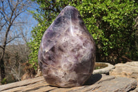 Polished Chevron Amethyst Standing Free Form x 1 From Madagascar