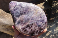 Polished Chevron Amethyst Standing Free Form x 1 From Madagascar