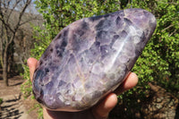 Polished Chevron Amethyst Standing Free Form x 1 From Madagascar