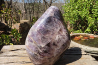 Polished Chevron Amethyst Standing Free Form x 1 From Madagascar