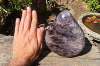 Polished Chevron Amethyst Standing Free Form x 1 From Madagascar