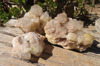 Natural Smokey Quartz Clusters x 2 From Luena, Congo