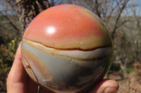 Polished Polychrome Jasper Spheres x 2 From Mahajanga, Madagascar