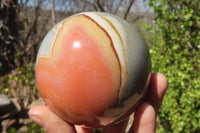 Polished Polychrome Jasper Spheres x 2 From Mahajanga, Madagascar