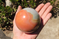 Polished Polychrome Jasper Spheres x 2 From Mahajanga, Madagascar