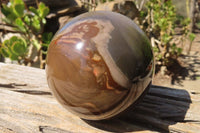 Polished Polychrome Jasper Spheres x 2 From Mahajanga, Madagascar