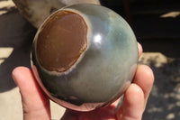 Polished Polychrome Jasper Spheres x 2 From Mahajanga, Madagascar