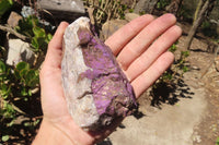 Natural Metallic Purpurite Cobbed Specimens x 6 From Erongo, Namibia