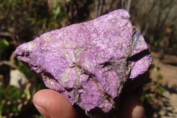 Natural Metallic Purpurite Cobbed Specimens x 6 From Erongo, Namibia