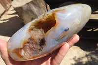 Polished Dendritic Agate Standing Free Form x 1 From Madagascar