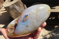 Polished Dendritic Agate Standing Free Form x 1 From Madagascar