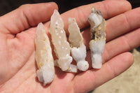 Natural Drusy Quartz Coated Calcite Pseudomorph Specimens x 35 From Alberts Mountain, Lesotho