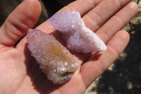 Natural Amethyst / Ametrine Spirit Quartz Single Crystals x 20 From Boekenhouthoek, South Africa