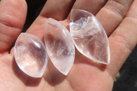 Polished Clear Quartz "Angel Tears" Pendant Pieces x 20 From Madagascar