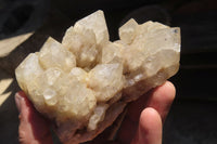 Natural Smokey Quartz Clusters x 2 From Luena, Congo