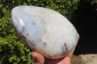 Polished Dendritic Agate Standing Free Form x 1 From Madagascar