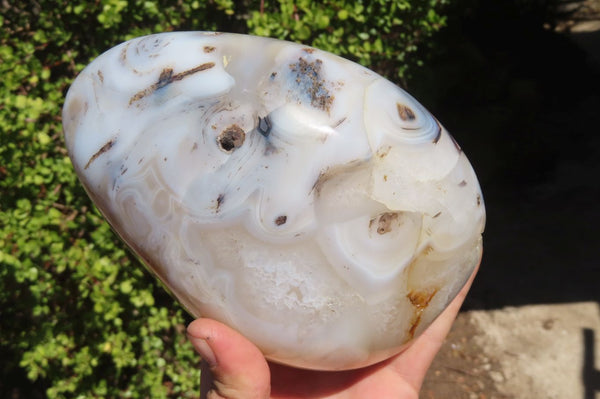 Polished Dendritic Agate Standing Free Form x 1 From Madagascar