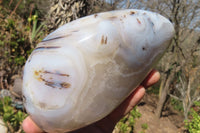 Polished Dendritic Agate Standing Free Form x 1 From Madagascar