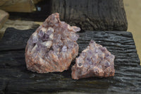 Natural Sugar Amethyst Clusters x 2 From Solwezi, Zambia