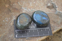 Polished Labradorite Galet / Palm Stones x 12 From Tulear, Madagascar