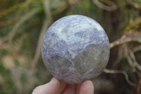 Polished Lepidolite Spheres x 2 From Madagascar