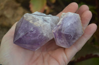 Polished Jacaranda Amethyst Single Crystals x 6 From Mumbwa, Zambia