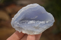 Natural Etched Blue Chalcedony Specimens x 12 From Nsanje, Malawi