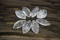 Polished Clear Quartz "Angel Tears" Pendant Pieces x 20 From Madagascar