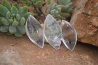 Polished Clear Quartz "Angel Tears" Pendant Pieces x 20 From Madagascar