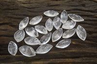 Polished Clear Quartz "Angel Tears" Pendant Pieces x 20 From Madagascar