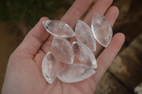 Polished Clear Quartz "Angel Tears" Pendant Pieces x 20 From Madagascar