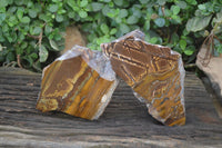 Polished On One Side Nguni Jasper Specimens x 2 From Prieska, South Africa