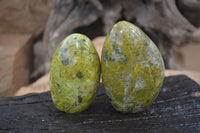 Polished Green Opal Standing Free Forms x 6 From Madagascar