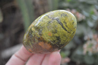 Polished Green Opal Standing Free Forms x 6 From Madagascar