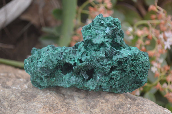 Natural Silky Malachite Specimens x 4 From Kasompe, Congo