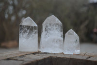 Polished Clear Quartz Crystals x 12 From Madagascar