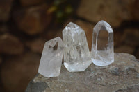 Polished Clear Quartz Crystals x 12 From Madagascar