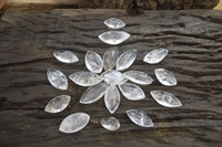 Polished Clear Quartz "Angel Tears" Pendant Pieces x 20 From Madagascar